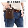 Retro Top Layer Cowhide Fashionable Large Screen Mobile Waist Bag Multifunctional Genuine Leather Men's Shoulder Crossbody