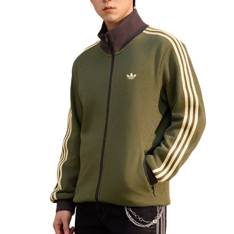 Adidas Originals Stand Collar Sports Zip Stripe Jacket Men jackets KZ2914 S