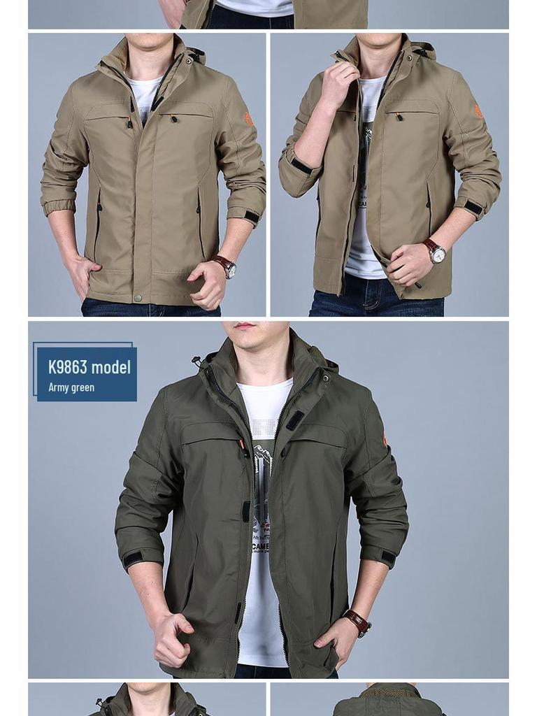 2024 Men's Casual Spring/Autumn Jacket: Middle-Aged Windbreaker