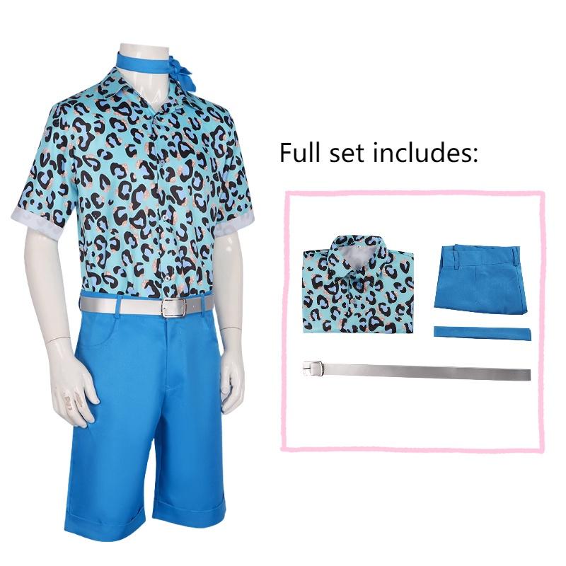 

2023 Костюм для косплея Барби Кен Синий Аниме Набор Хэллоуинский наряд Полиэстеровая ткань Популярная кинотема Доступен в нескольких размерах M