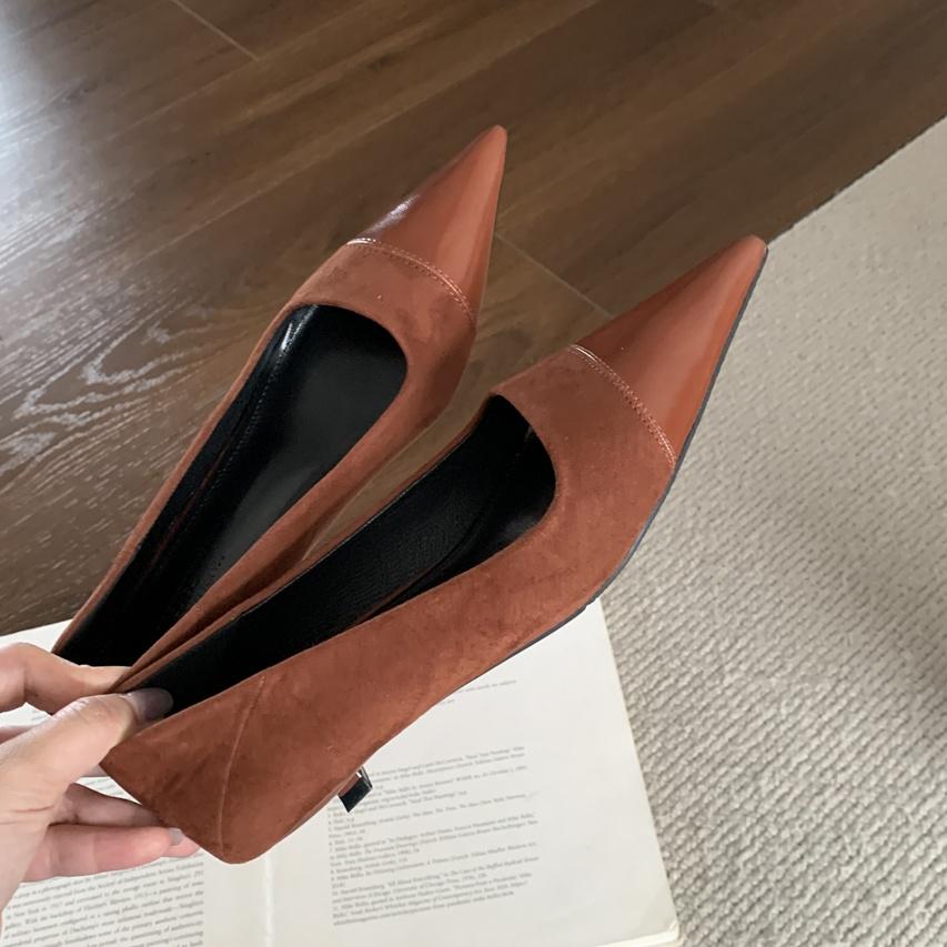 Fashion Bailamos 2025 Spring Pointed Toe Women Sexy Shallow Slip On Pumps Shoes Fashion Thin High Heel Ladies Elegant Dress Boat Shoes M