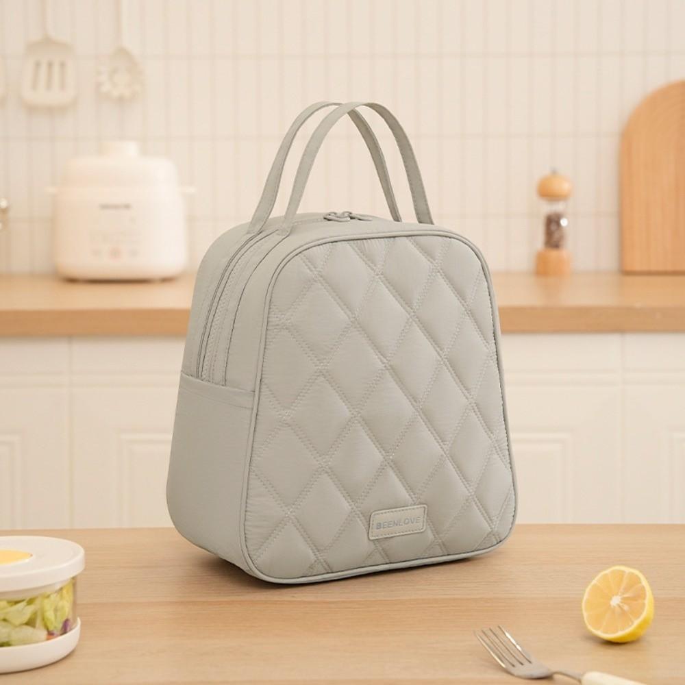 Fashion Simple Large Capacity Lunch Bag Reusable Food Drink Storage Insulated Storage Box Waterproof Travel Tote Carry