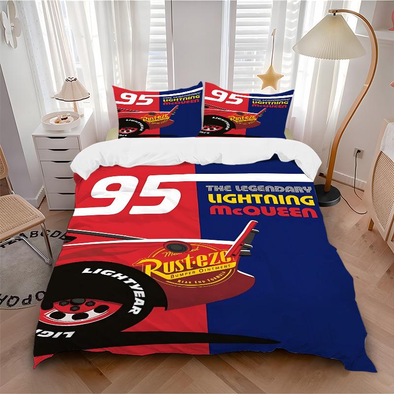 

3pcs set Rust-eze Lightning1pc of quilt cover+2pcs of pillowcase, no core, print bedding, All Seasons Bedroom Setting021 135x200cm