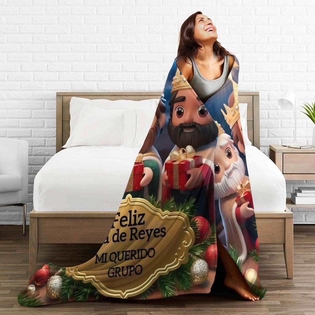 Día de los Reyes Magos Print Blanket For Men Women Ultra Soft Throw Blankets for Living Room 50x60 Inches Multiple Sizes