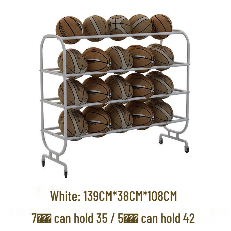 Mobile Basketball Display Storage Rack стандартной белой стойки для дисплея