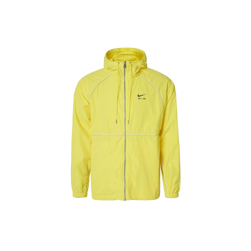 Nike Logo Print Woven Windbreaker Jacket With Hood And Zipper Men Jacket Yellow DQ4214-765