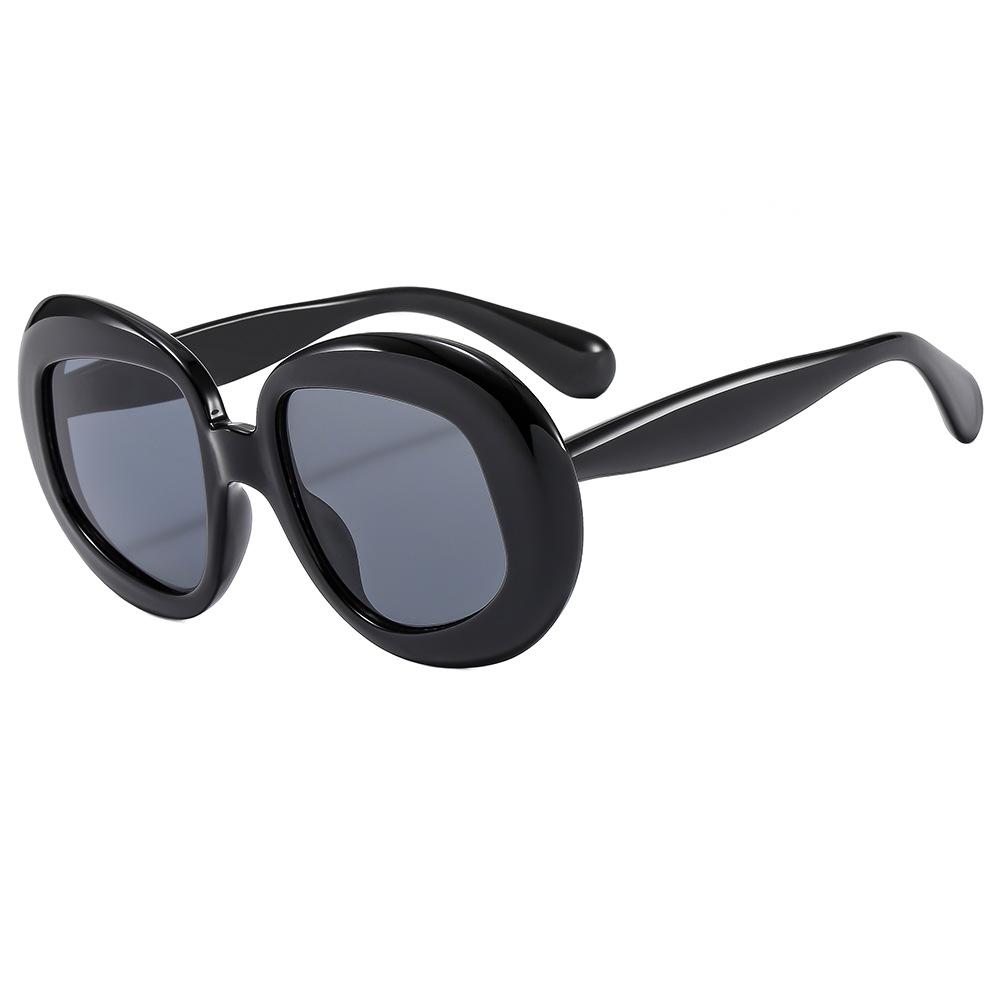 6137 Oversized Retro Round Sunglasses Women Irregular New Fashion Big Frame Sun Glasses for Female Trendy Shades Eyewear UV400