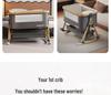 Movable Rocking Bassinet & Foldable Baby Crib: Portable 2-in-1 Multifunctional Bed for Newborns.