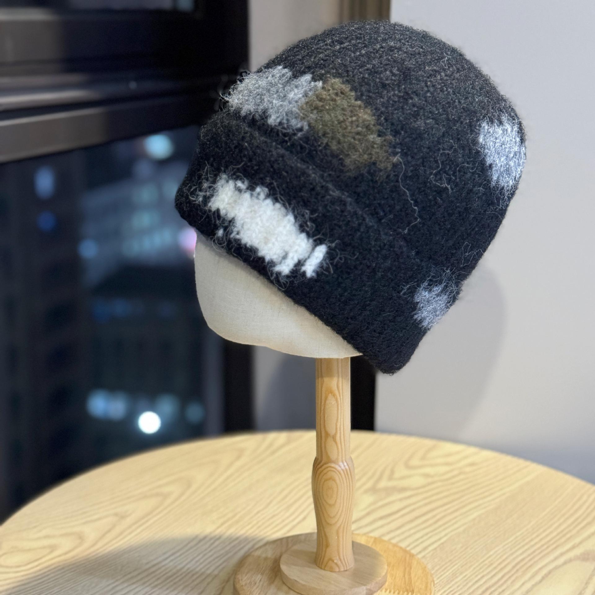 

New Woolen Hat for Women in Autumn and Winter with Large Head Circumference Fashionable Cold Hat Versatile Big Face Small Warm Hat Knitted Hat one size