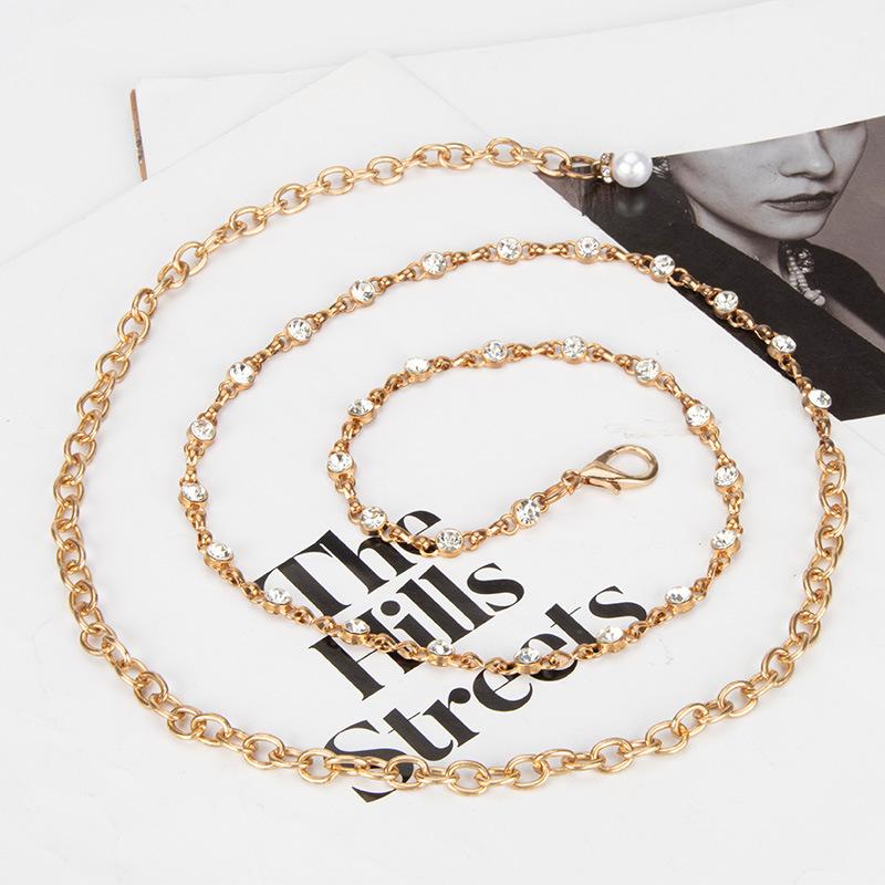 European and American Small Fragrance Style Retro Metal Waist Chain Women's Simple Suit Dress Decorative Body Chain Women's Belt