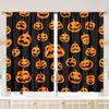 2 stycken Halloween demon pumpa tryck gardin - polyestermaterial - lämplig för sovrum vardagsrum studierum priva