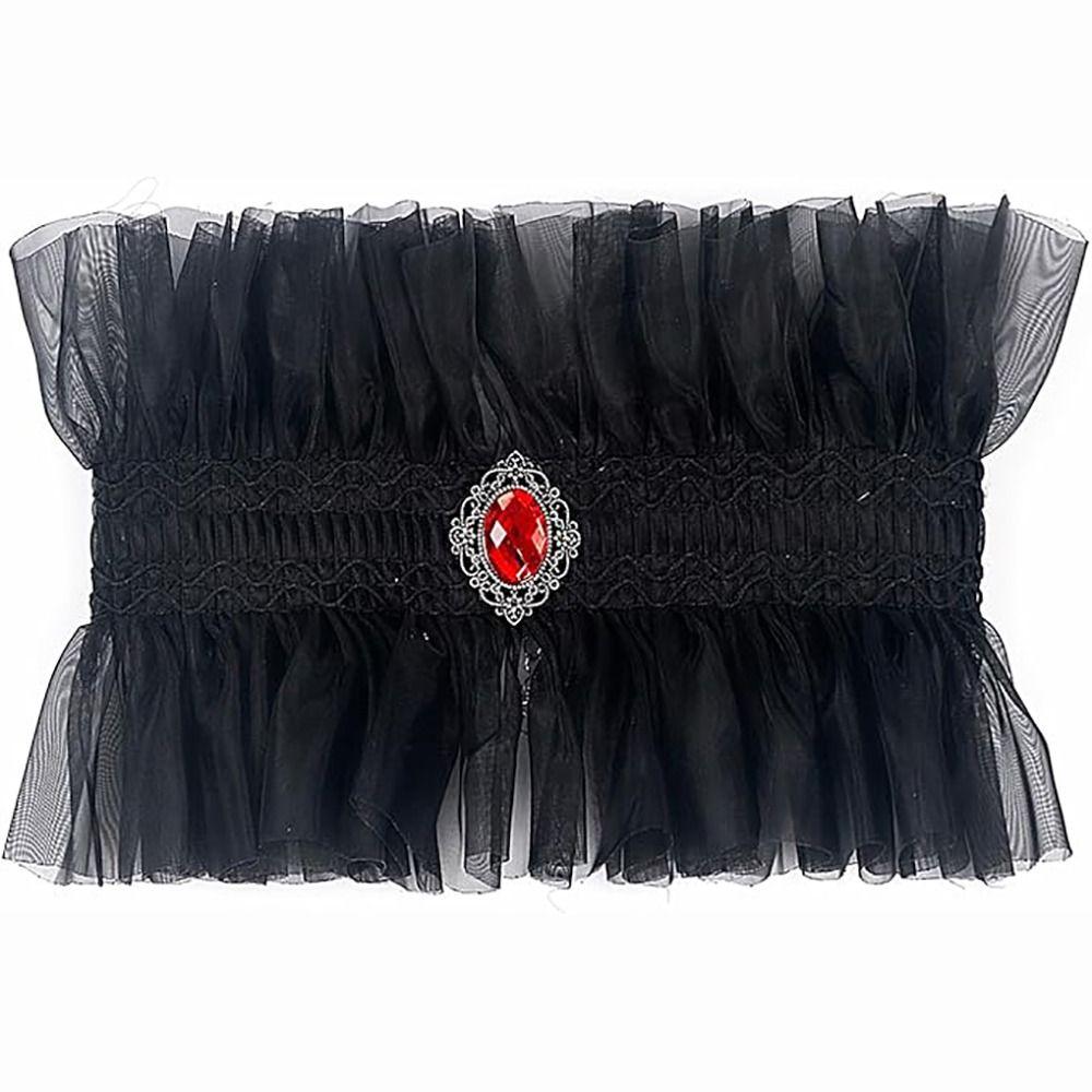 Black White Gothic Collar Victorian Style Ruffle Collar Neck Jewelry Lace Jabot Collar  Halloween