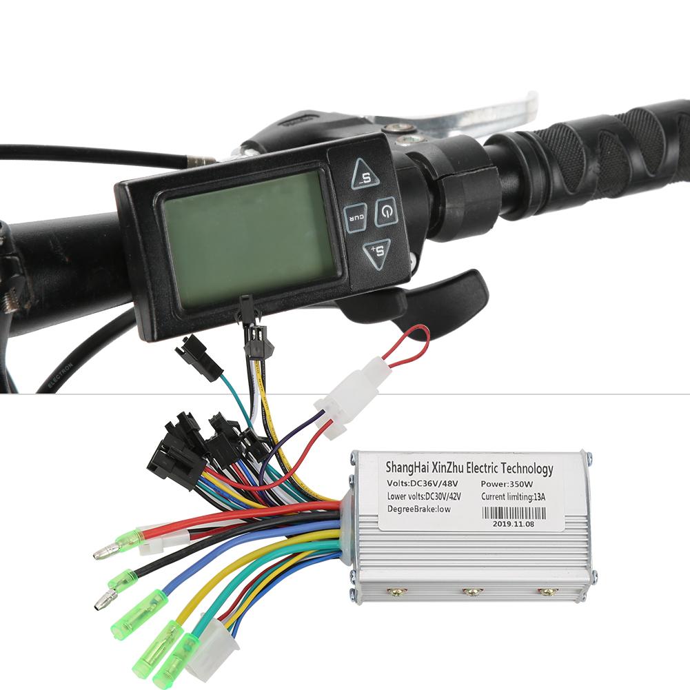 350W 36v 48V LCD Display Screen Rain Proof Electric Bicycle Scooter Motor Brushless Controller Kit