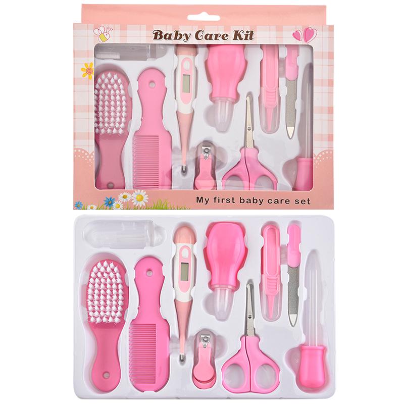 Baby-Pflege-Werkzeug-Set Säuglings-Nagelknipser Kinder Hygiene-Pflege Thermometer Schere Nagelfeile Neugeborenes Baby Maniküre-Set Pflege-Set