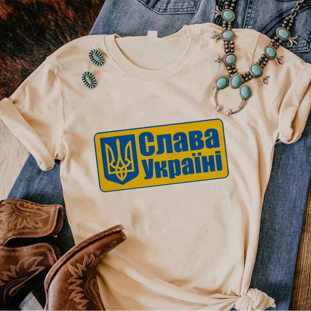 Ucraina Ucrania Ukraine T-shirts femmes haut drôle femme Anime bande dessinée Harajuku vêtements