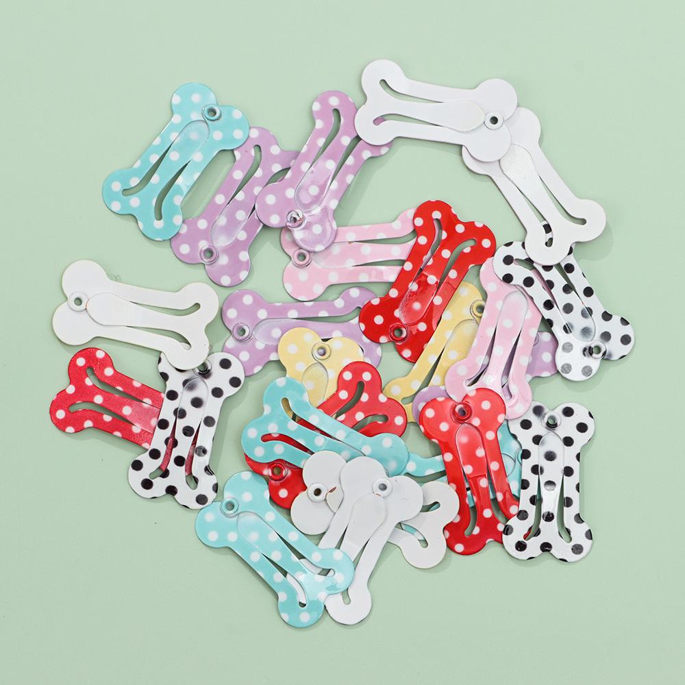 5Pcs Mini Hair Clip For Dolls Accessories Cute Dot Bone Shape Pet Hairpin Various Sizes Of Dolls Headwear Decorative Kids Toys