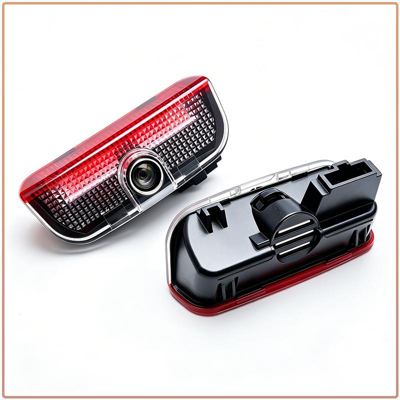 2 Pezzi LED Proiettore Ombra Fantasma per Portiera Auto Lampada di Benvenuto Logo Auto Senza Fili Per Skoda Octavia MK2 MK3 2 3 A7 Fabia Karoq Kodiaq Superb Rapid Kamiq