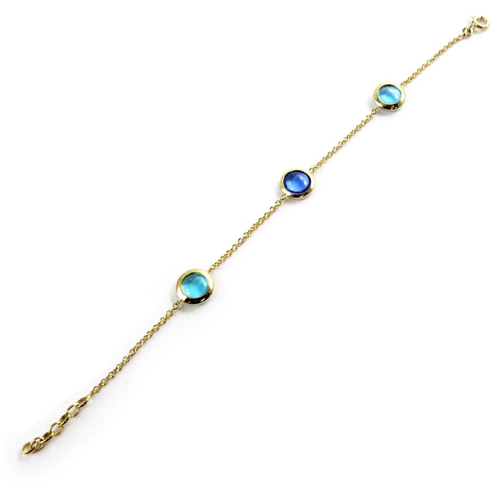 Altesse [L7946] - Bracelet Plaqué Or 'Angela' bleu doré