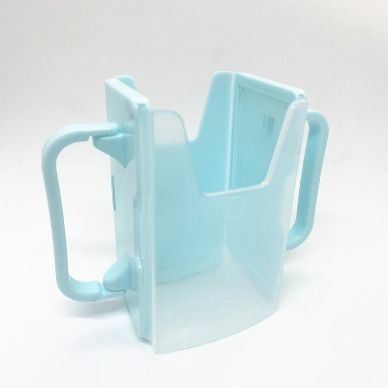 Infant Anti-Spill Cup Holder Bottle Cup Milk Holder Adjustable Safety Plastic Baby Toddler Juice Box Drinking