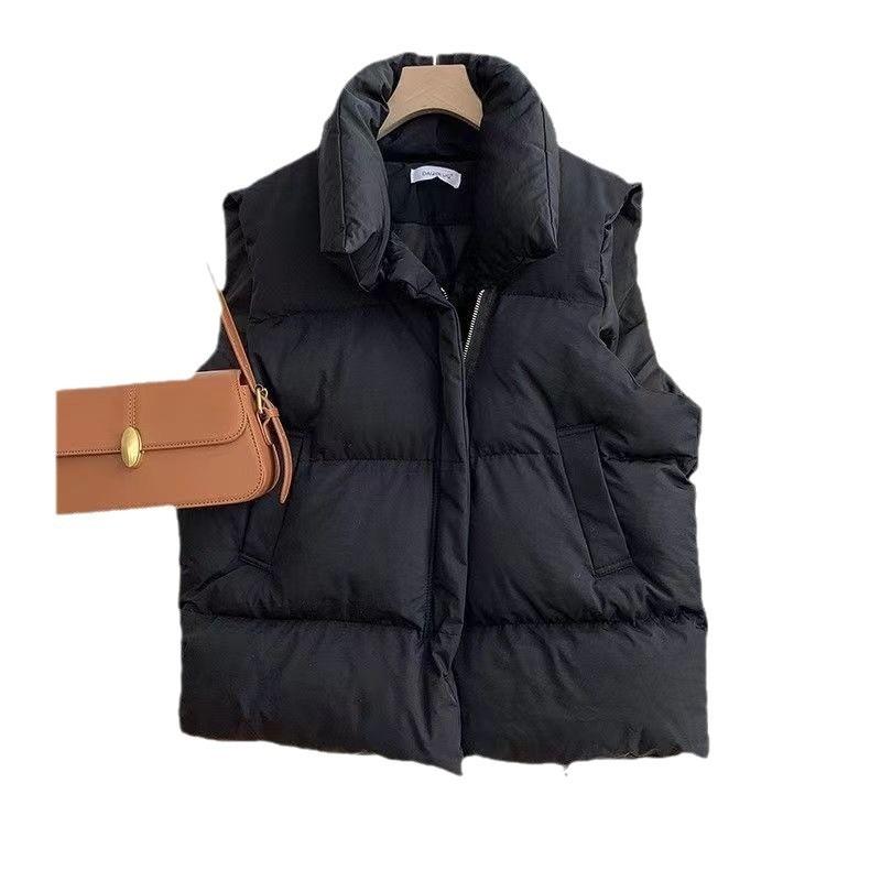 Autumn and Winter Short Down Cotton Vest Women's New Loose and Thin Vest Vest Vest Vest Versatile Jacket Tide