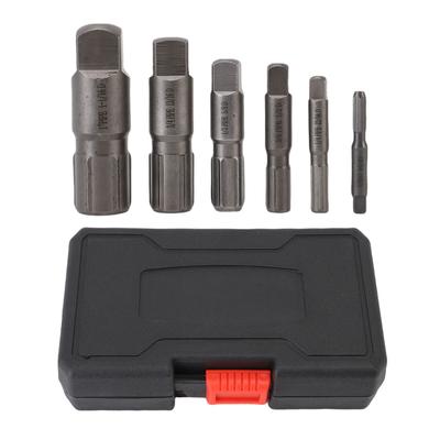 6-teiliges Rohrexhaktor-Set Entferner für gebrochene Schrauben Werkzeugsatz für Gewinderohre von 1/8 Zoll bis 1 Zoll