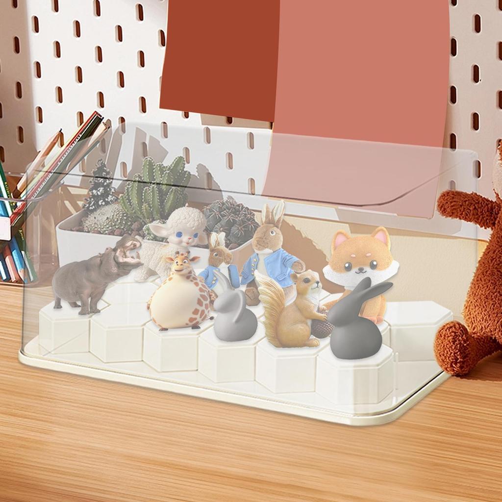 Figure Display Case Clear Display Holder For Figures Detachable Cube Stand Design Boxes For Shelf Corner Bookshelf Miniature