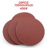 Versatile Sandpaper Disk for Round Polishing 20pcs 4in 100mm 402000Grit