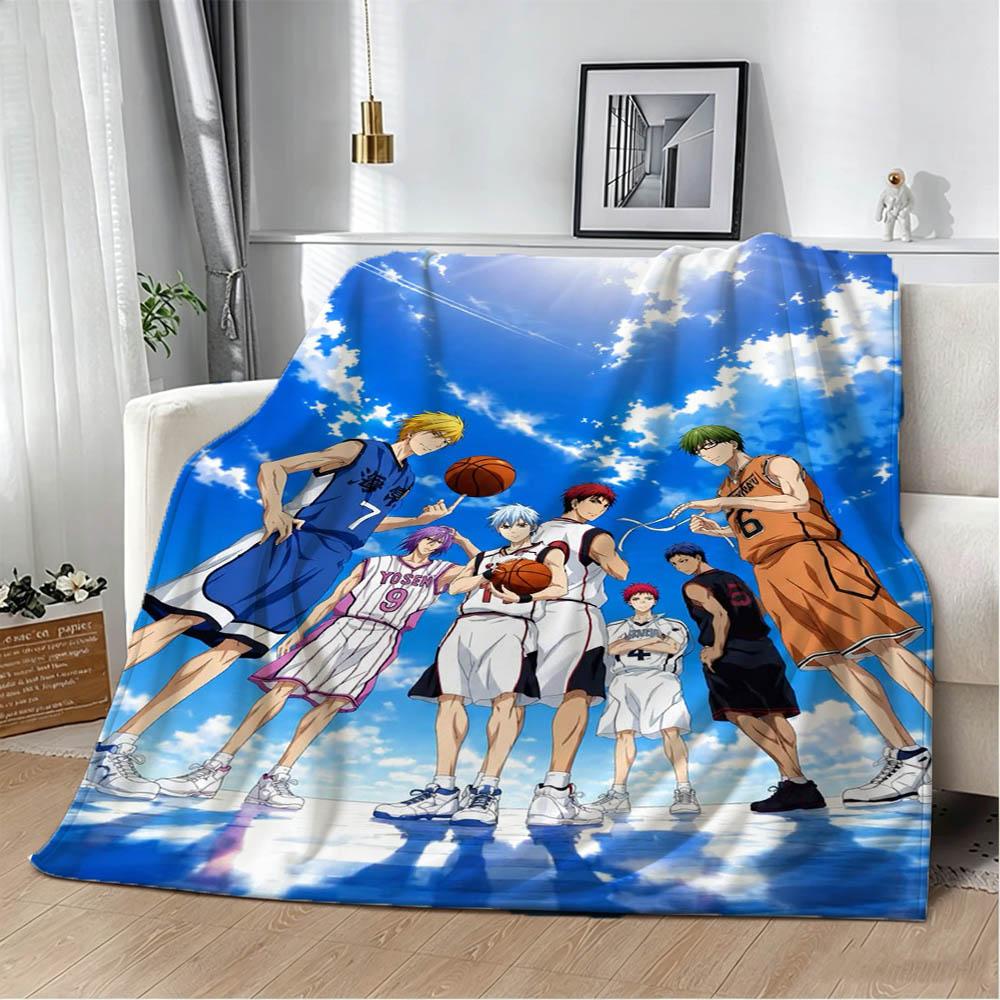 New K-Kuroko No B-Basket Cartoon Game 3D Flannel Blanket Soft Throw Blanket Art For Home Decor Bedroom Bed Sofa Picnic Fans Gift