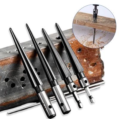 Bridge Pin Carbon Steel Tapered Reamer Tool Chamfer Hexagonal Shank Taper Reamer Set Handheld Metal Hole Opener Hand Reamer Tool