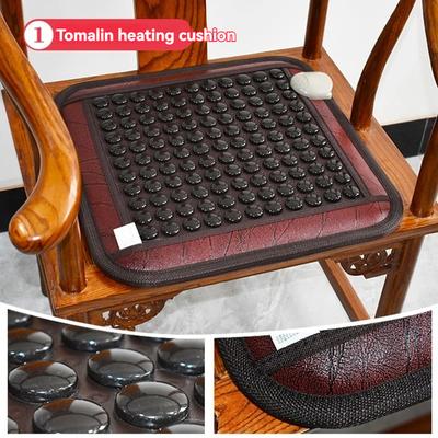 Ny infrarød varmematte Naturlig Jade Turmalin Massasjepute Smertelindring Rygg Midje Lindre Muscle Health Care Setepute 220V