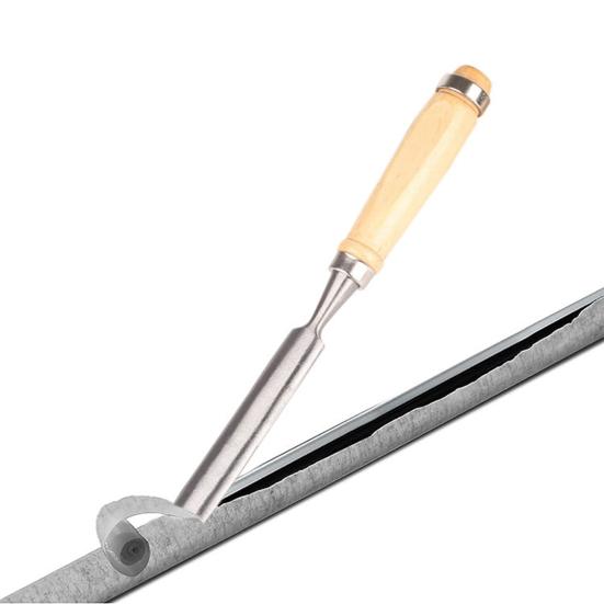 Golf Club Handle Tape Removal Stick with Wooden Handle Stainless Steel Golf Grip Tape Remover Graphite/Steel Shaft Tape Stripper