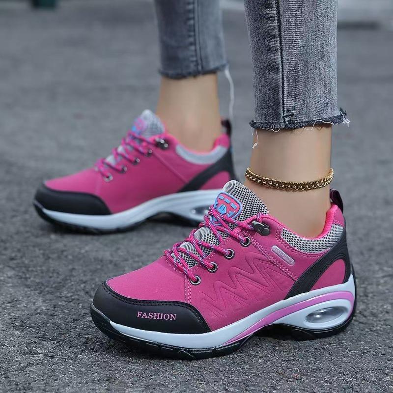 

New autumn and winter outdoor hiking shoes women s thick-soled heightening rocking shoes non-slip soft-soled mother shoes leisure travel women s shoes 36 розовый