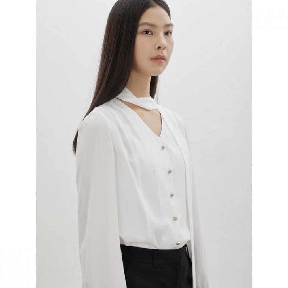 Cc Collect Shirring Tie Blouse C261msc002