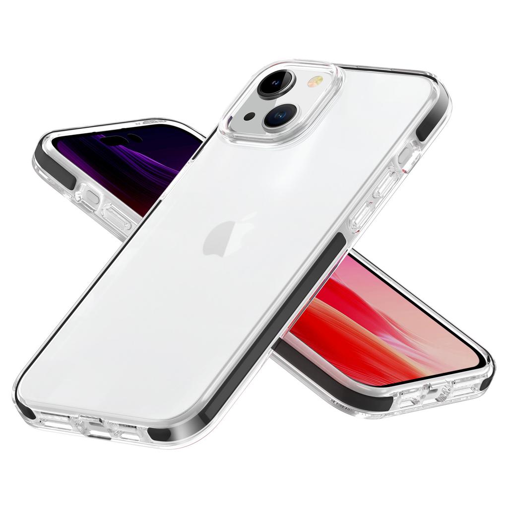 For iPhone 15 Plus Anti-Scratch Phone Cover Clear Slim Dustproof TPU+TPE Mobile Phone Case Shell