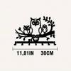 Owl Shaped Metal Key Hanger Wall Mount 7 Hooks Durable Rustproof Home Storage