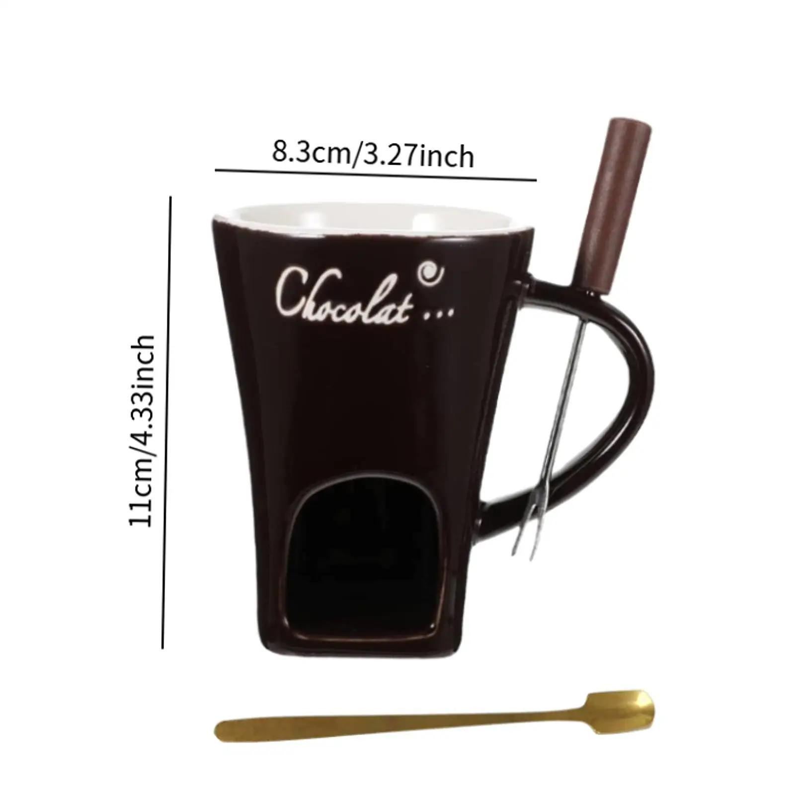 

Fondue Mug Set Personal Mini Fondue Chocolate Maker Kit Individual Butter Melter Cup Small Warmer Fondue Pots Cheese Ice Cream General