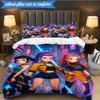 Kpop cartoon 3pcs K-pop music group Bedding set,Ideal for Bedroom, Dormitory,Including Duvet Cover And 2pcs Pillowcases,Fan gifts