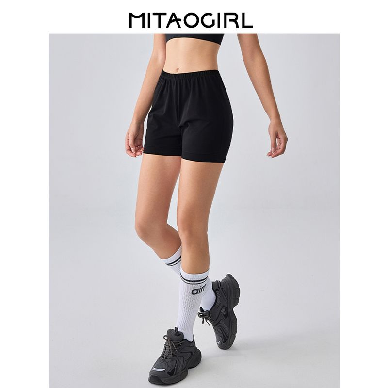 Mitaogirl Kendall Sports Shorts Women's Shorts Professional Fitness Training Pant Breathable Quick-Drying Pure Color Pants