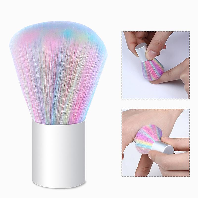 Nail Cleaning Dust Brush Makeup Brush Metal Handle Nail Paint Gel Dust Cleaning Brush Make Up Nail Art Uv Powder Remover Brush