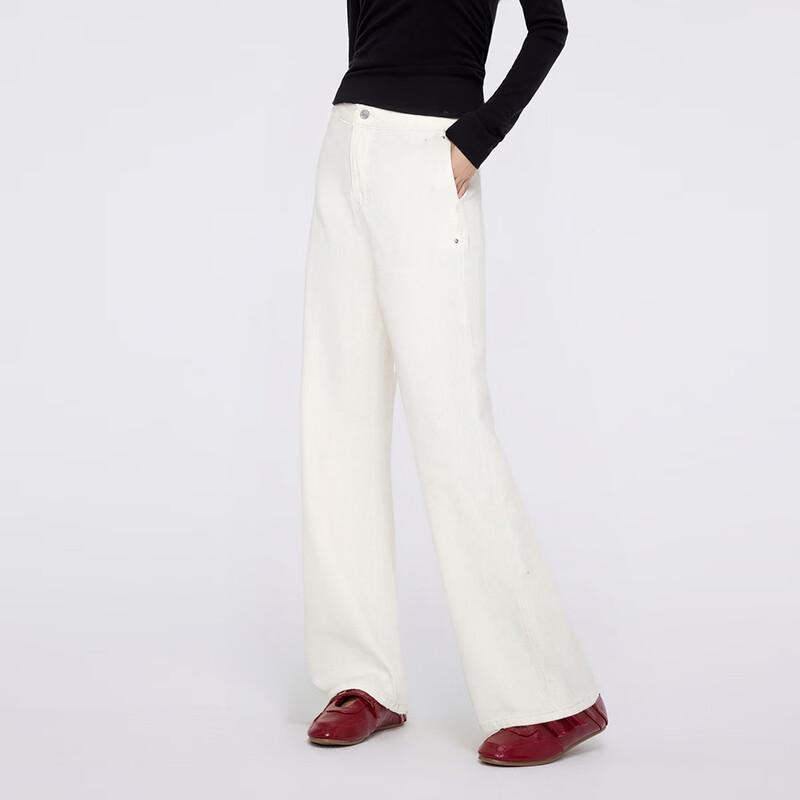 FivePlus Women's 100% Cotton High-Waist Straight Leg Jeans