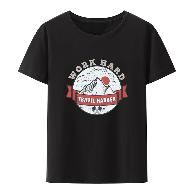 Travel Is My Therapy Adventure and Travel Print T Shirt Street Fashion Tshirt Classic Cartoon Trending Gym Summer Unisex and Unisex