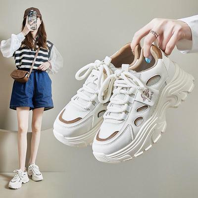 Koreanische Damen-Dad-Schuhe: 2025 Frühling Studenten Sport- & Freizeitschuhe mit dicker Sohle für zusätzliche Höhe - T73-1
