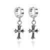 Vintage Trendy Cross Dangle Clip On Earrings For Men Hip Hop Fashion Jewelry