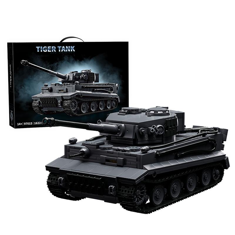 Military Army 1:28 Tiger Heavy Tank MOC Building Model Bricks Sets Creative Blocks Toys Festival Gift For Adult Friend 1600+pcs