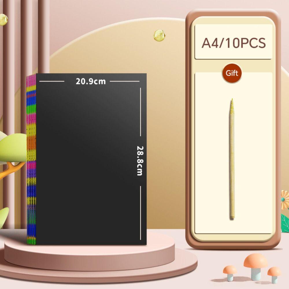 

10 ШТ 4K/8K/16K/32K Іграшки для малювання скретч-картинами Райдужний скретч-папір для малювання Папір для малювання Діти A4