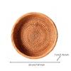 Handwoven Rattan Storage Basket Handmade Round Open Rustic for