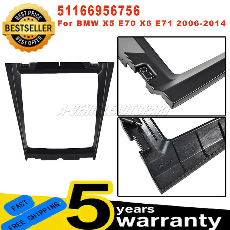 New 51166956756 For BMW X5 E70 X6 E71 2006-2014 Front Center Console Panel Cover Decorative Panel Bezel black car accessories