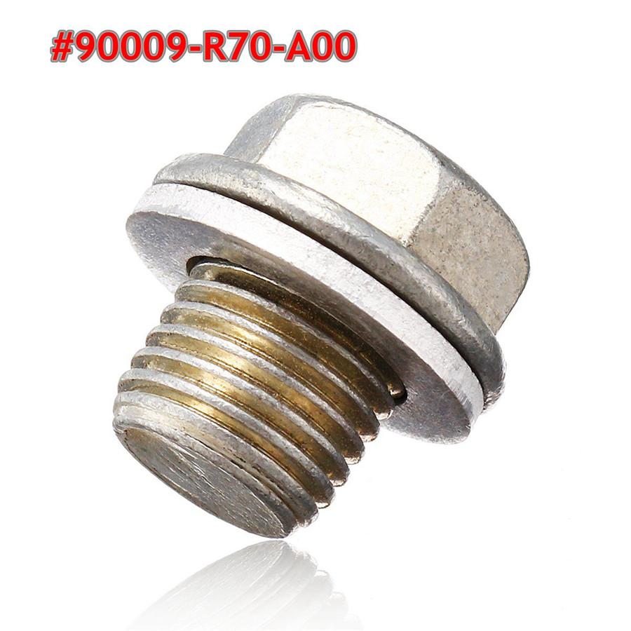 2pcs Engine Oil Pan Drain Bolt Plug W/ Washer #90009-R70-A00 For Acura for Honda Accord