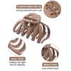 Koreanische Neutral Kaffee Große Klaue Clips für Dickes Haar Zubehör Frauen Kopfschmuck Ins Mode Kunststoff Fang Krabben Haarnadeln Geschenke