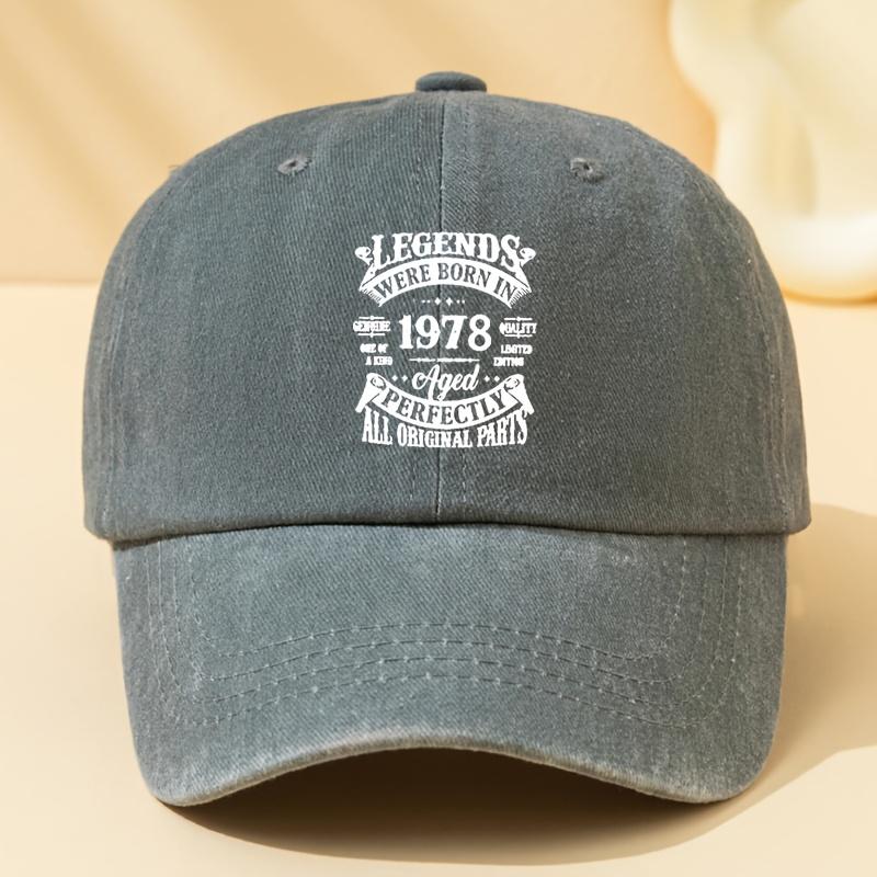 LEGENDS  Print Baseball Cap Unisex Fashion Versatile Hat Classic Retro Washed Outdoor Lightweight Curved Brim Cap Trucker